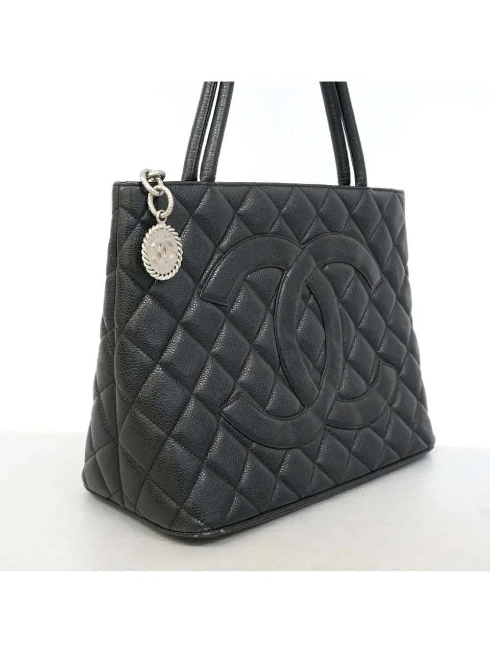 Chanel Medallion Tote Quilted Caviar #342112C19B